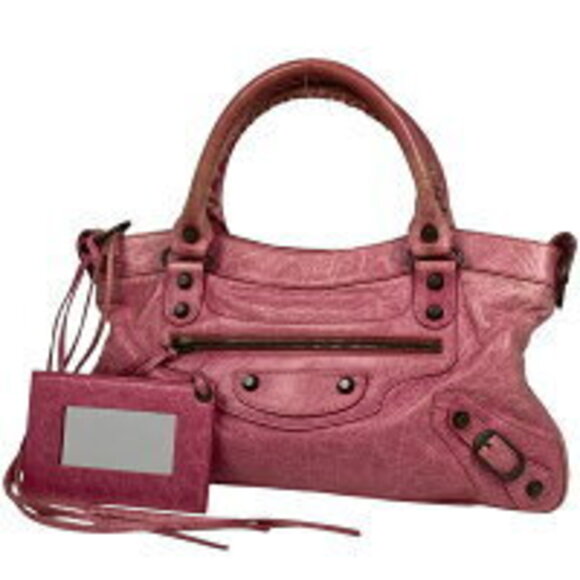 Balenciaga Handbags - Balenciaga The First Shoulder Bag Leather Pink